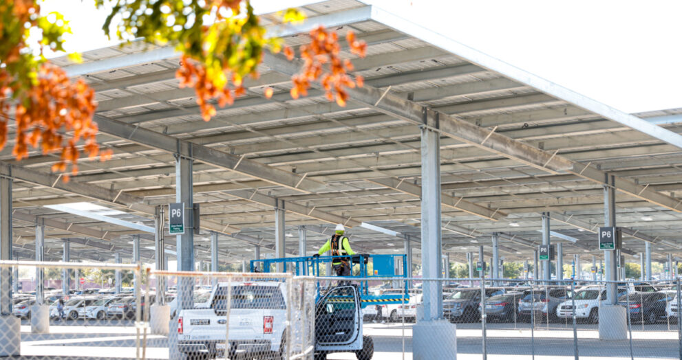 Fresno State parking lots solar project