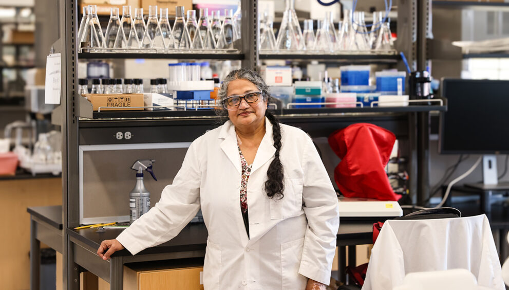 Fresno State chemistry and biochemistry professor Dr. Kalyani Maitra, is conducting research on algae.