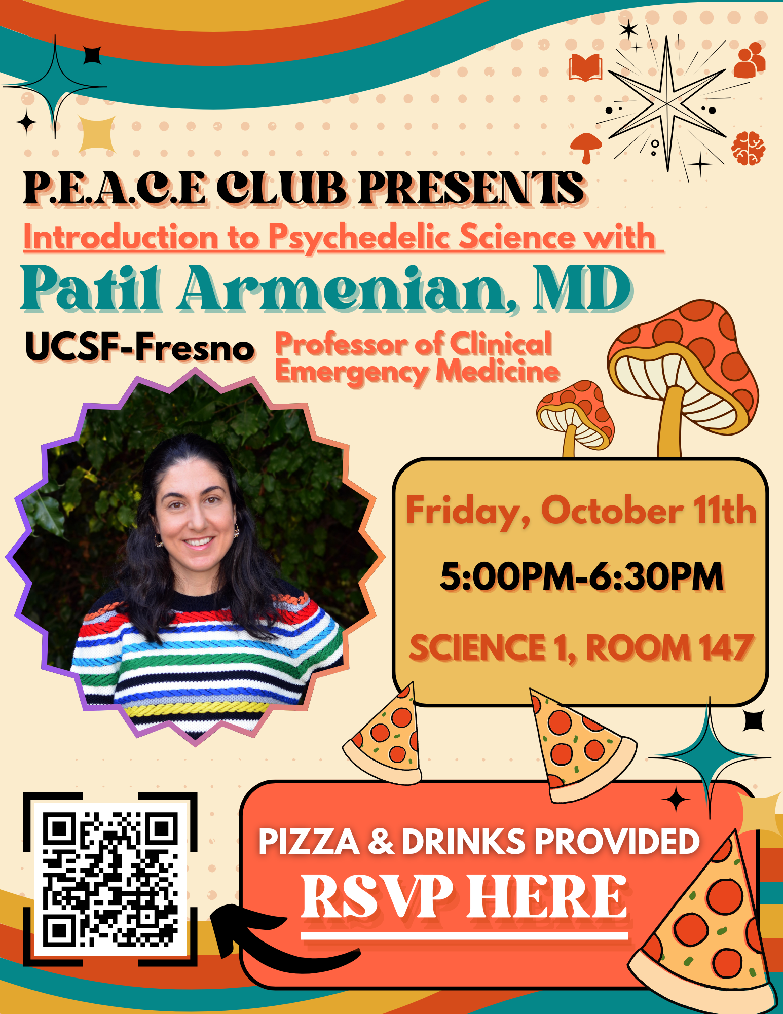 PEACE Club Presents  Introduction to Psychedelic Science flyer