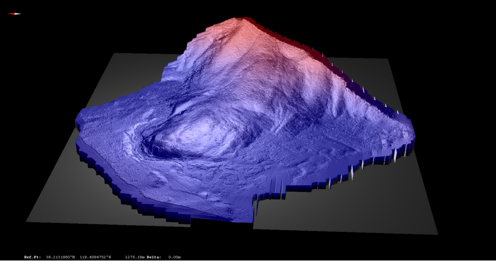 LiDAR image of a landslide